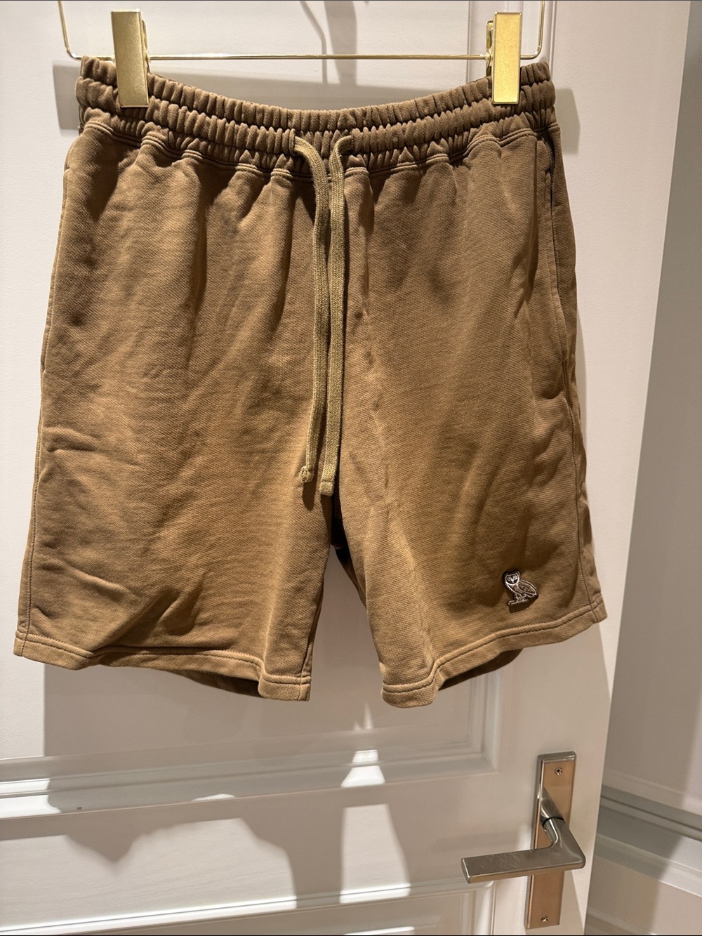 OVO Men's Tan Brown Drawstring Athletic Shorts
